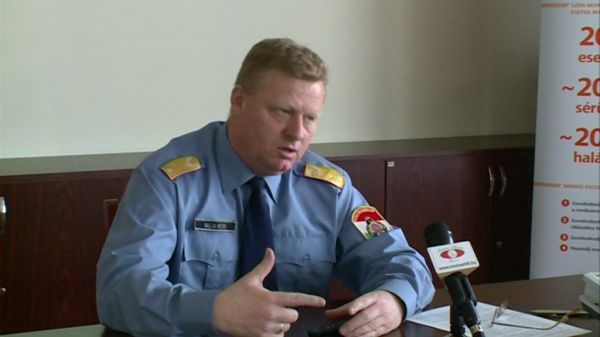 Sallai Péter megyei katasztrófavédelmi igazgató sajtótájékoztatója 
