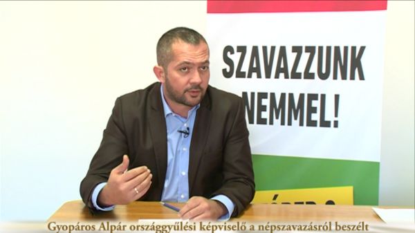 Gyopáros Alpár országgyűlési képvselő a népszavazásról beszélt