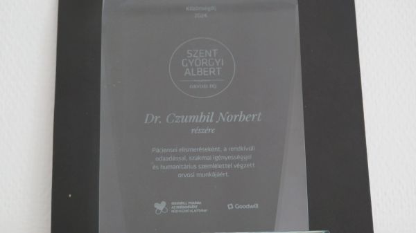 Szent-Györgyi Albert orvosi díjat kapott Dr. Czumbil Norbert neurológus