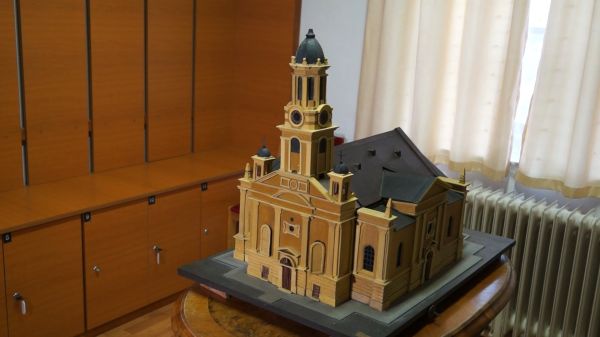 A Szent Anna templom makettje is látható a kapuvári múzeumban